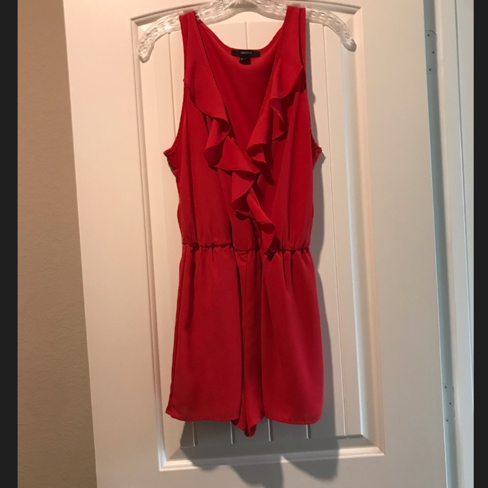 Red forever 21 romper